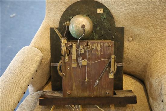 Matthew Skinner of London. A George III chiming longcase clock movement and dial dial 12in.
